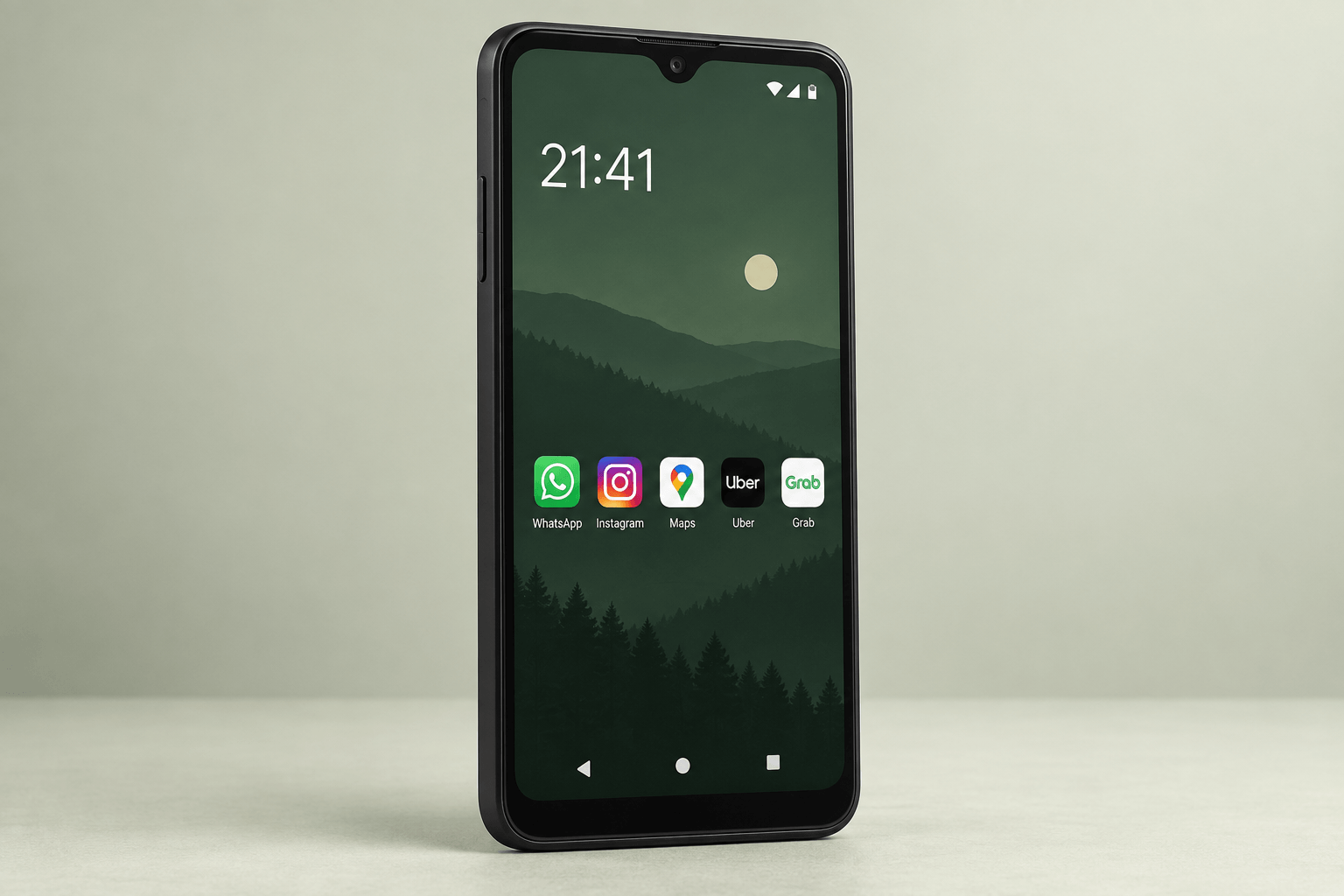 The night-out phone with WhatsApp, Instagram, Maps, Uber and Grab on its home screen